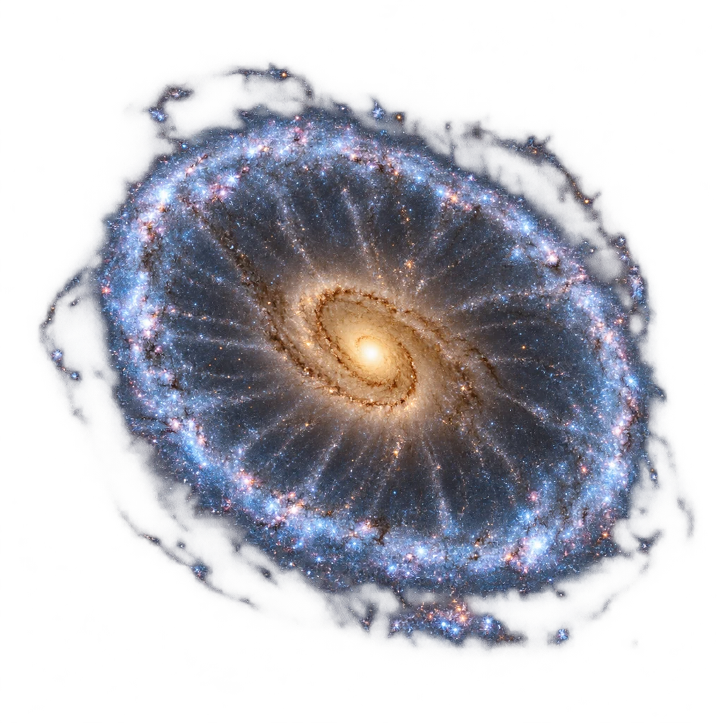 Artist’s reconstruction of Cartwheel Galaxy