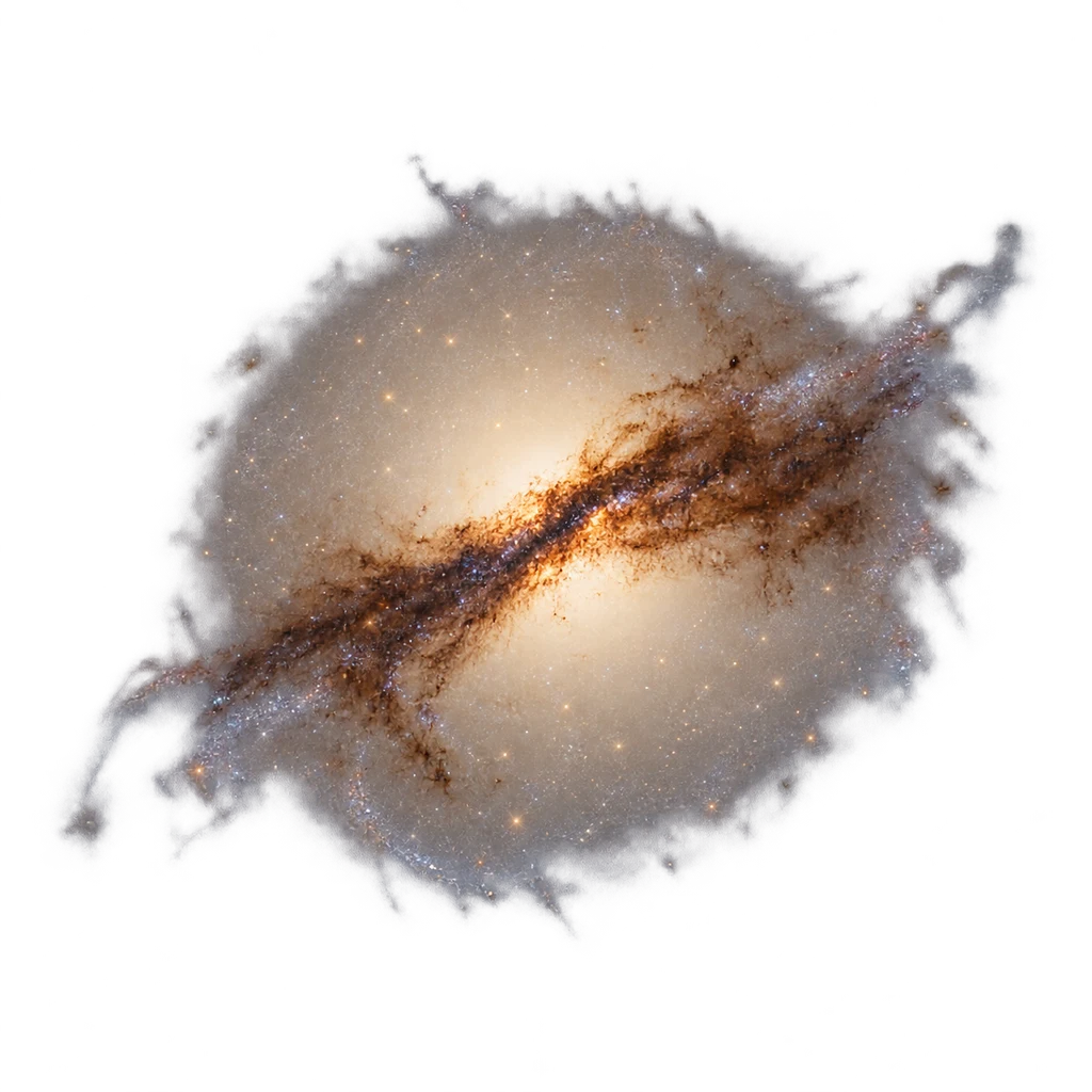 Artist’s reconstruction of Centaurus A