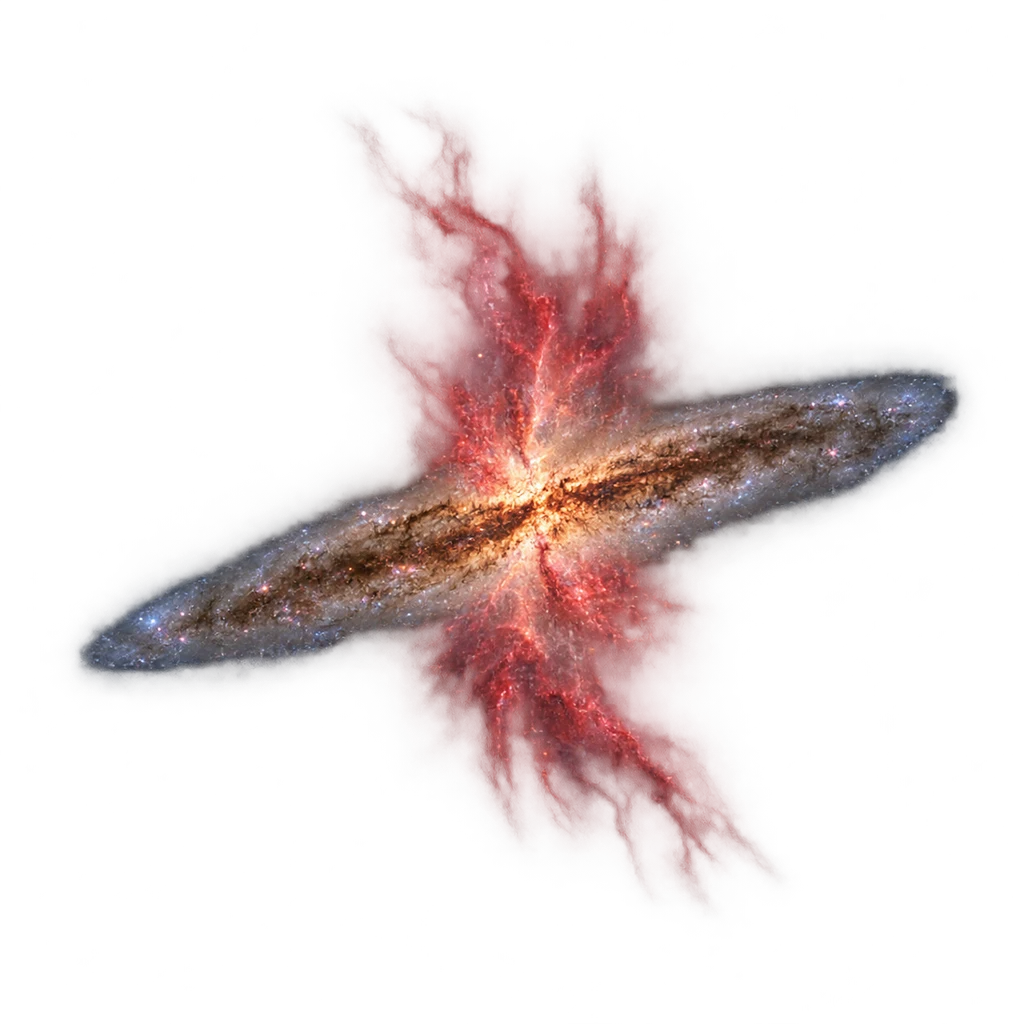 Artist’s reconstruction of M82