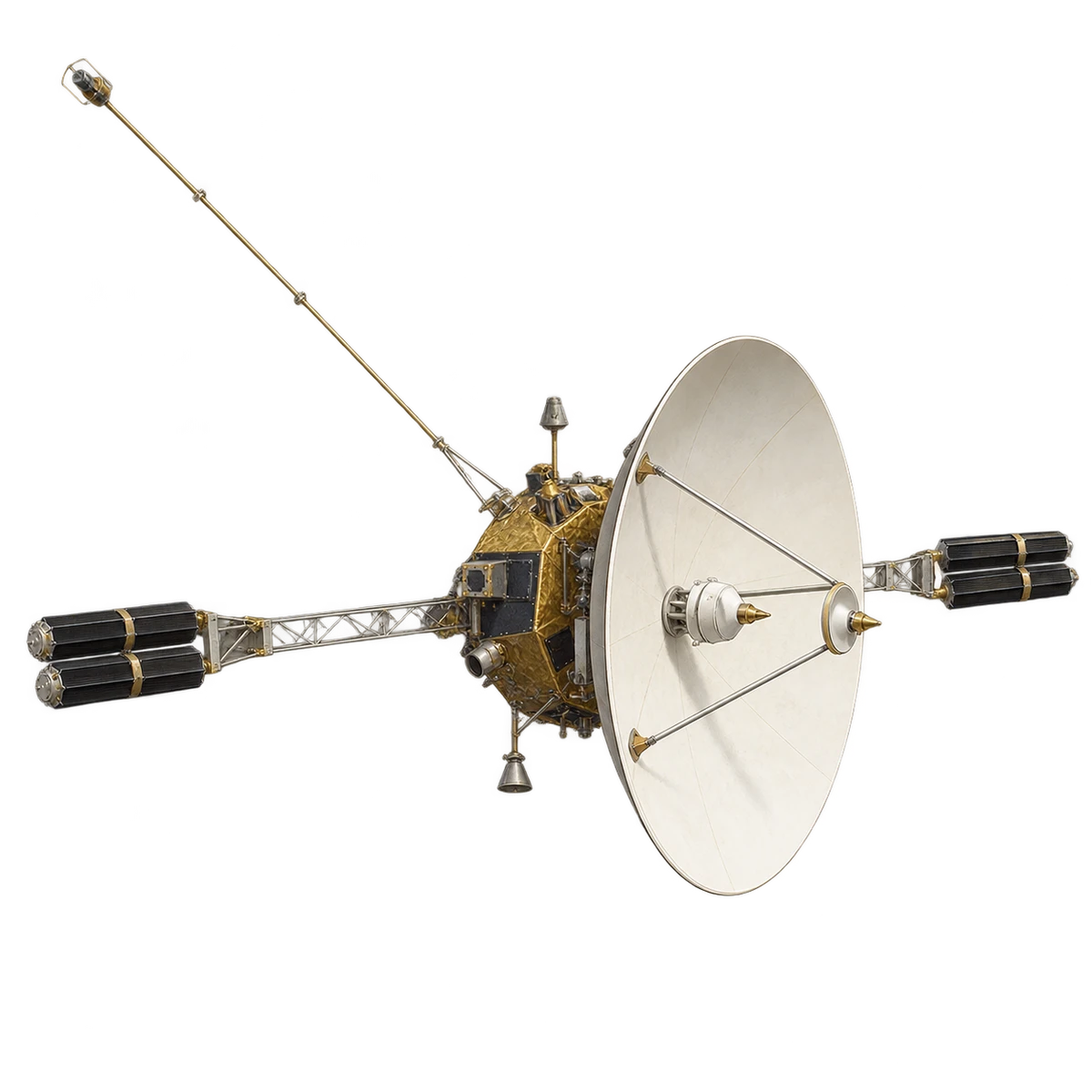 Hand-painted illustration of Pioneer 11