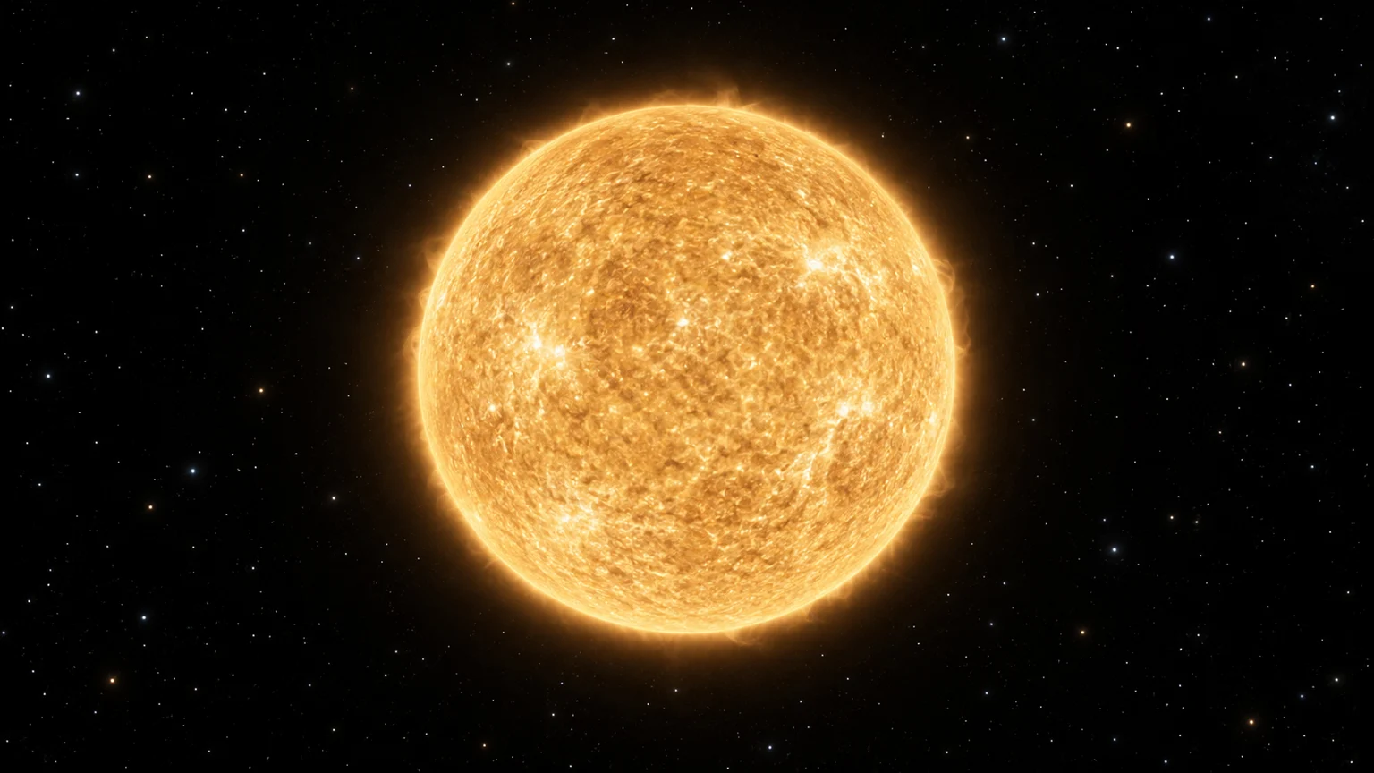 An artistic view of Alpha Centauri A against space. The luminous disk and fine gaseous texture are illustrative; color and exposure are adjusted for visibility, not a resolved stellar photograph.
