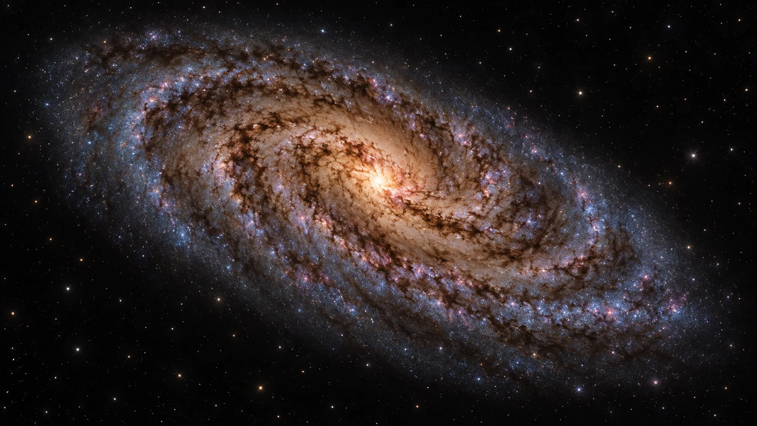 Hypothetical more face-on reconstruction of NGC 253. We cannot observe this viewing angle from Earth.