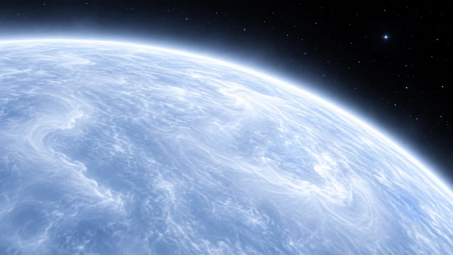 An imagined close view of Vega’s gaseous photosphere. Color and exposure are compressed; the subtle texture is not a resolved close-up.